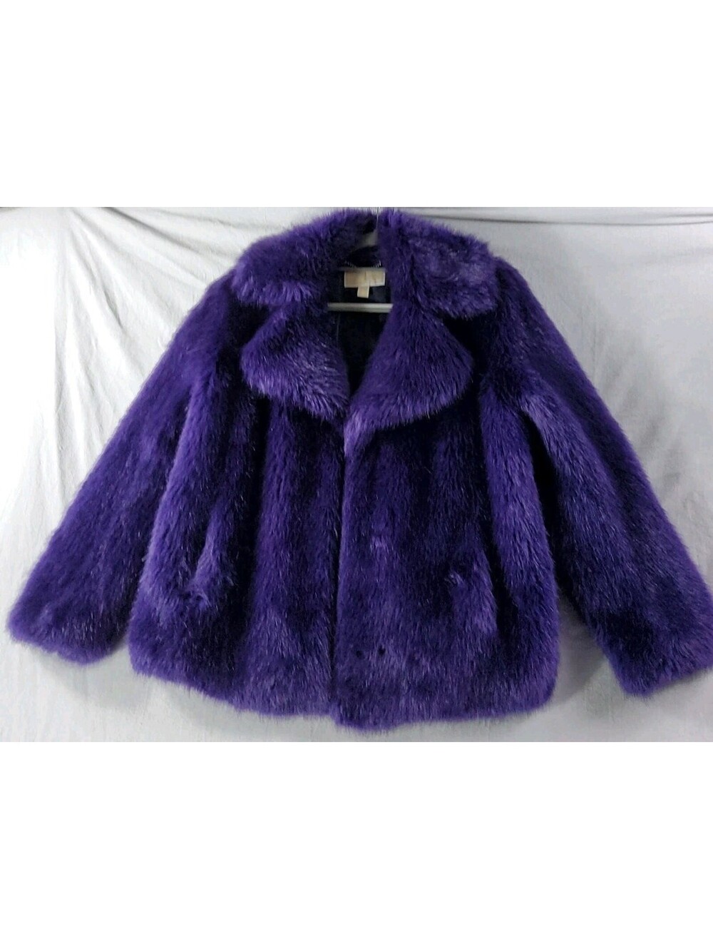 Michael Kors Coat Jacket Faux Fur Purple Women's Sz Small Party Vibrant Luxury